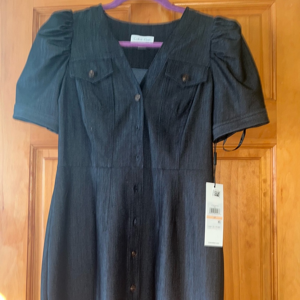 Calvin Klien Blue Rayon Dress